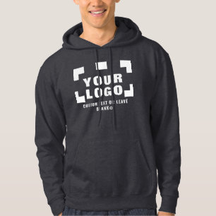 Sudadera Delantero + opcional Atrás, logotipo comercial gri