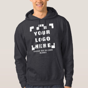 Sudadera Delantero + opcional Atrás, logotipo comercial gri