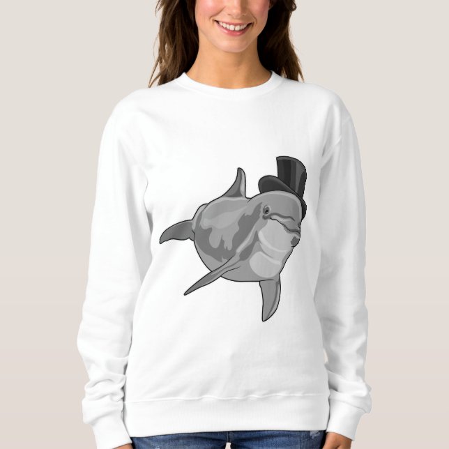 Sudadera Delfín como Caballero con sombrero superior (Anverso)