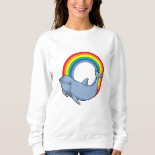 Sudadera Delfín con arcoiris