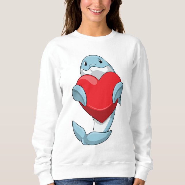 Sudadera Delfín con corazón (Anverso)