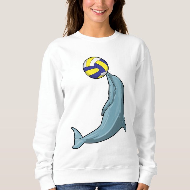 Sudadera Delfín con voleibol (Anverso)