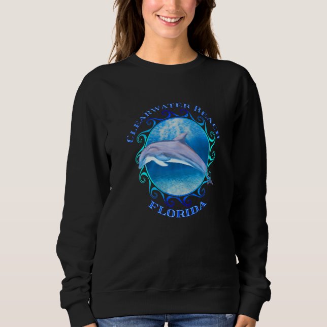 Sudadera Delfín de recuerdo de vacaciones Clearwater Florid (Anverso)