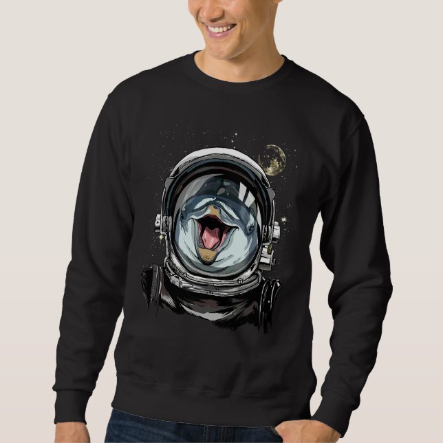 Sudadera Delfín de Vida Marina Galaxia Astronauta Espacio E (Anverso)