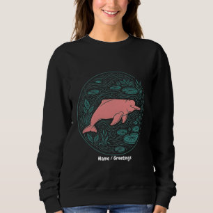 Sudadera Delfín del Río Rosado Boto Arte de Vida Silvestre 