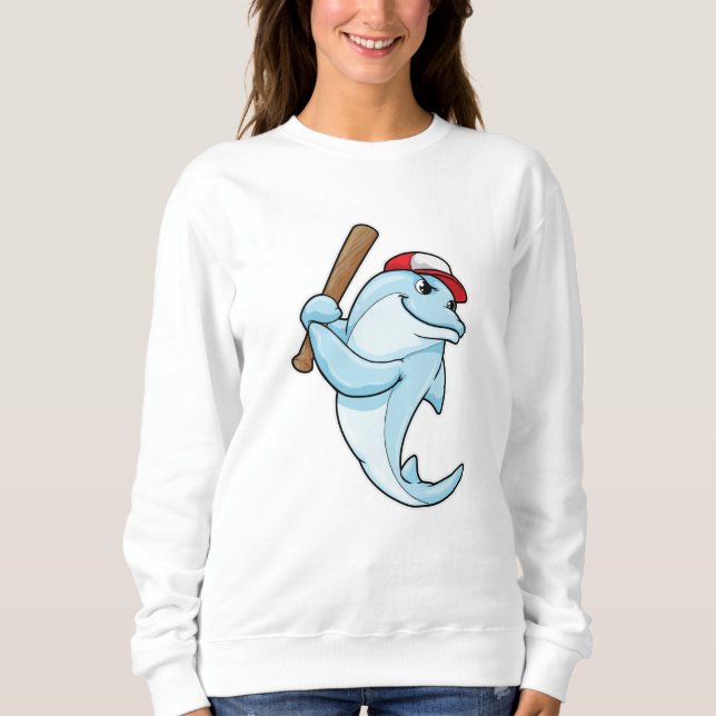 Sudadera Delfín en el béisbol como bateador (Anverso)