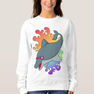 Sudadera Delfín en Natación con Gafas de Natación