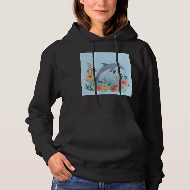 Sudadera Delfín floral (Anverso)