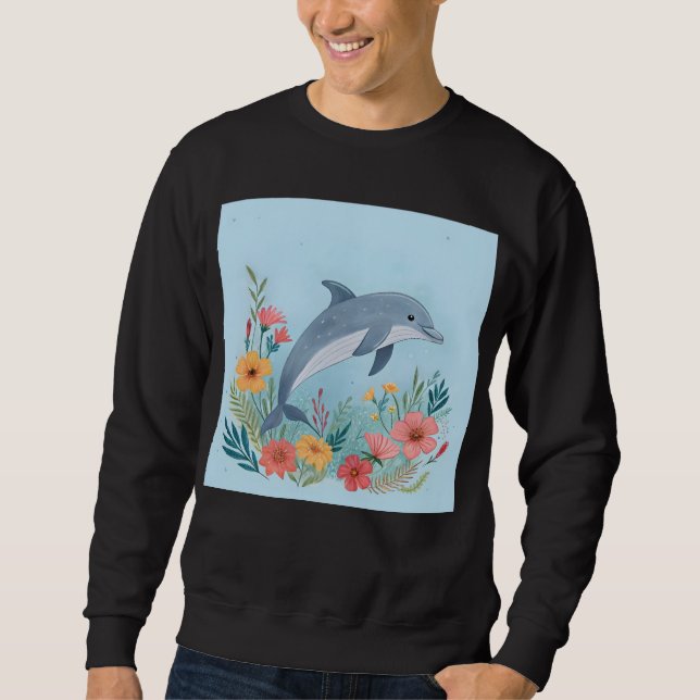 Sudadera Delfín floral (Anverso)