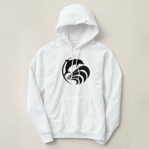 Sudadera Delfín negro de la silueta que salta en olas