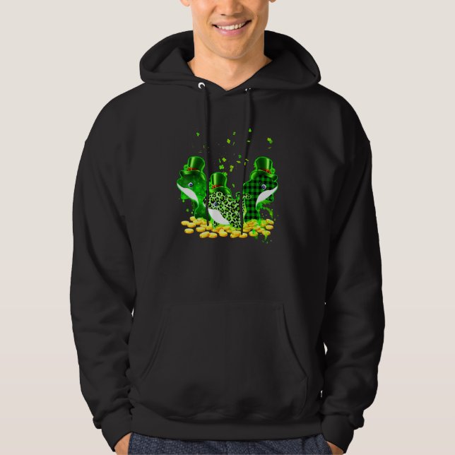 Sudadera Delfín Tres Patrones San Patricio Día Afortunado 1 (Anverso)