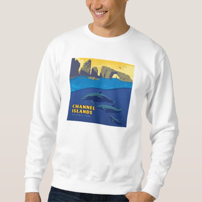 Sudadera Delfines del Parque Nacional de las Islas del Cana (Anverso)