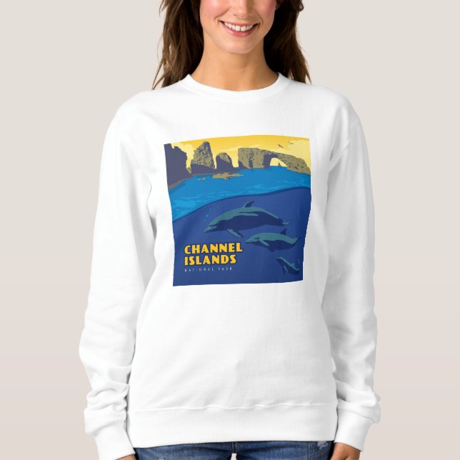 Sudadera Delfines del Parque Nacional de las Islas del Cana (Anverso)