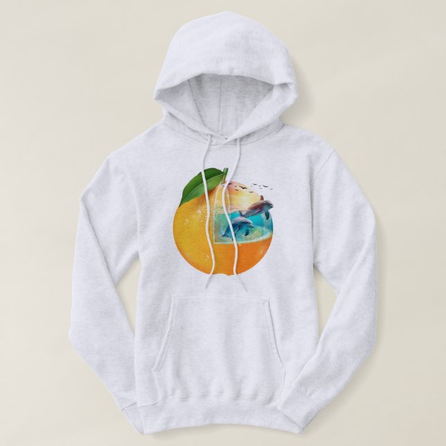Sudadera Delfines dentro de un acuario único (Diseño del anverso)