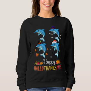 Sudadera Delfines Feliz Día de Acción de Gracias de Hallowe