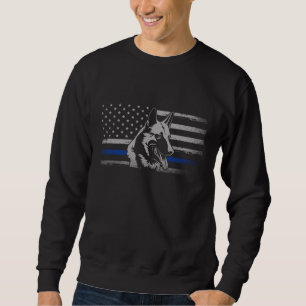 Sudadera Delgada policía de la Línea Azul Perro belga Mal