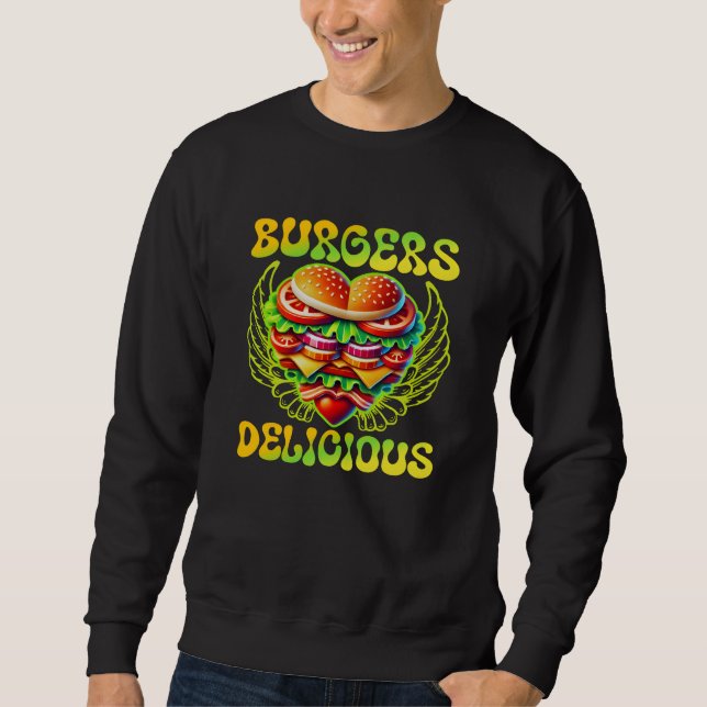 Sudadera deliciosa hamburguesa (Anverso)