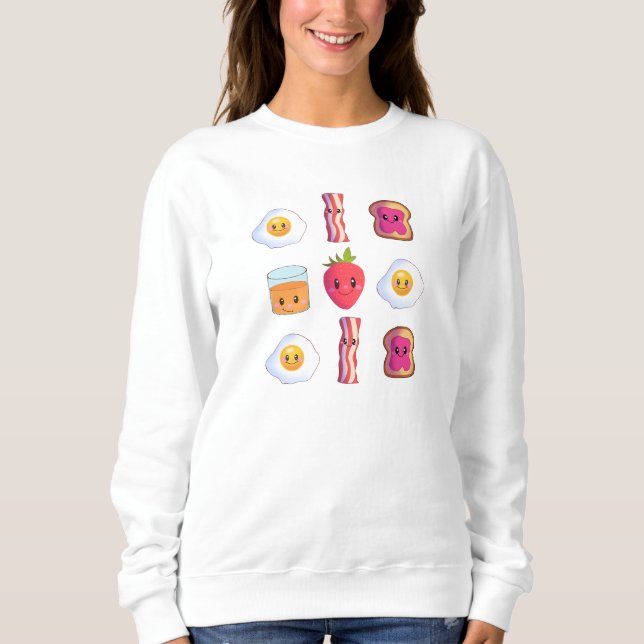 Sudadera Delicioso Desayuno Buenos Días Adorable  (Anverso)
