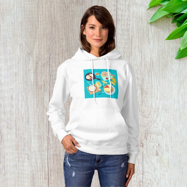 Sudadera Delicioso desayuno crepes Huevos Café (Subido por el creador)