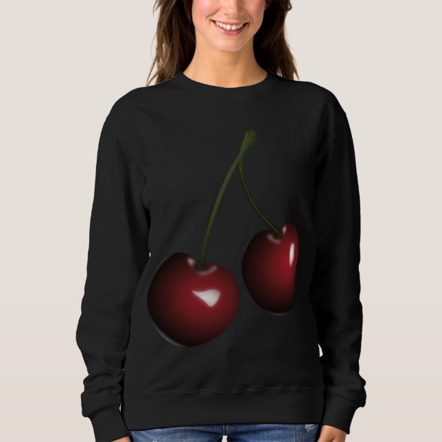 Sudadera Delicioso Pair de cerezas Fruta Snack (Anverso)