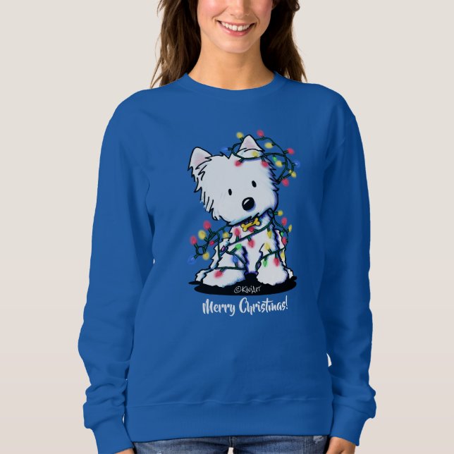 Sudadera Deliciosos Navidades KiniArt Westie (Anverso)