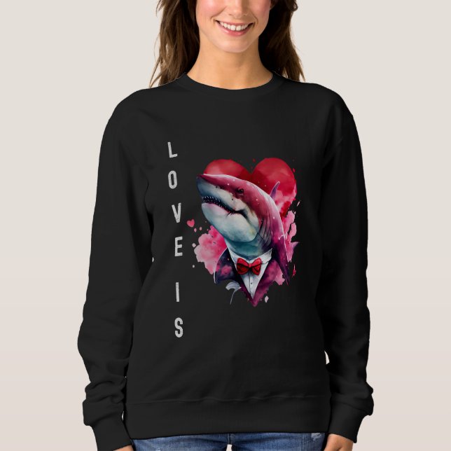 Sudadera Delightful Love is With Heart Animal Valentine's d (Anverso)