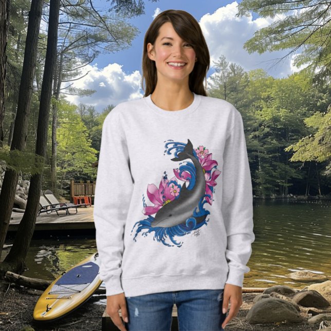 Sudadera Delphin Lotus Flores Flores Flores de cerezo (Subido por el creador)
