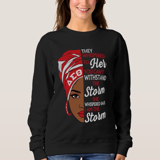 Sudadera Delta Sigma Theta Sorority, Mes de Historia Negra (Anverso)