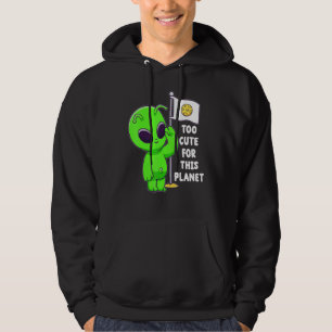 Sudadera Demasiado lindo para este planeta Alien Ufo cree q