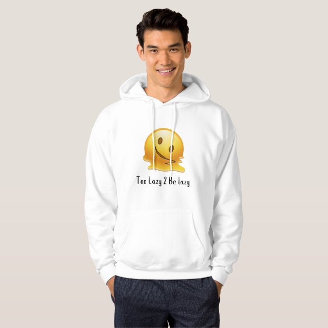 Sudadera Demasiado perezoso para ser perezoso - Emoji perez (Anverso completo)