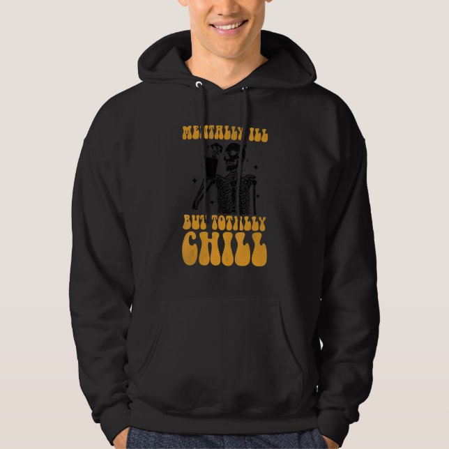 Sudadera Demente Pero Totalmente Tranquilo Disfraz de Hallo (Anverso)