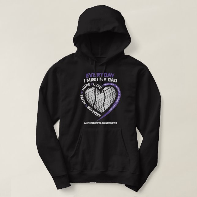 Sudadera Dementia Products Purple In Memory Dad Alzheimers  (Diseño del anverso)
