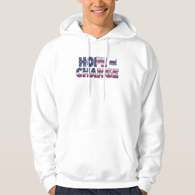 Sudadera Democrat Hope y Change American Flag Shirt (Anverso)