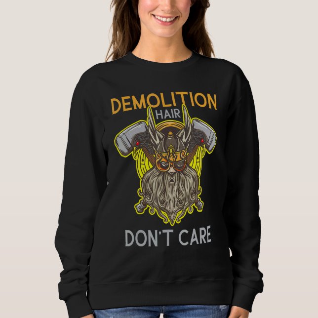 Sudadera Demolition Hair Dont Care Viking with helmet beard (Anverso)