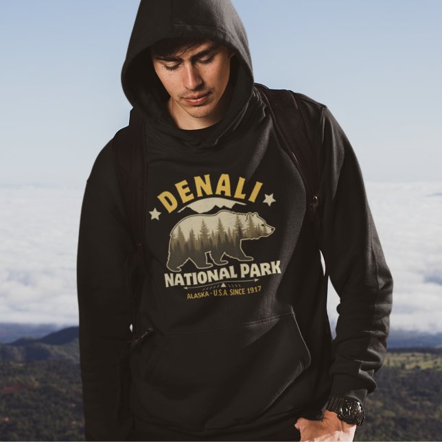 Sudadera Denali National Park Alaska Forest Landscape (Subido por el creador)