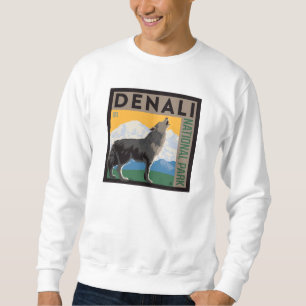 Sudadera Denali National Park   Howling Wolf