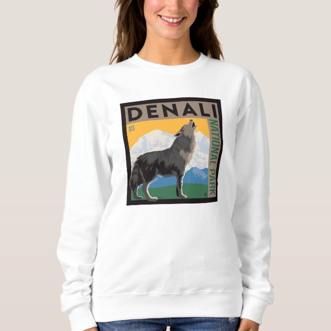 Sudadera Denali National Park | Howling Wolf (Anverso)