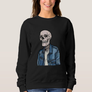 Sudadera Denim Jacket Vintage Skull