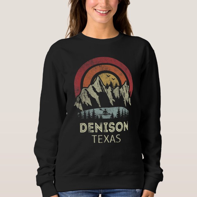 Sudadera Denison Texas Mountain Sunset Sunrise Kayaking (Anverso)