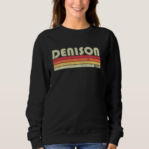 Sudadera Denison Tx Texas Funny City Home Roots Retro 70