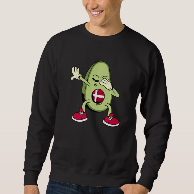 Sudadera Denmark Danish Soccer Team Dabbing Avocado Danish  (Anverso)
