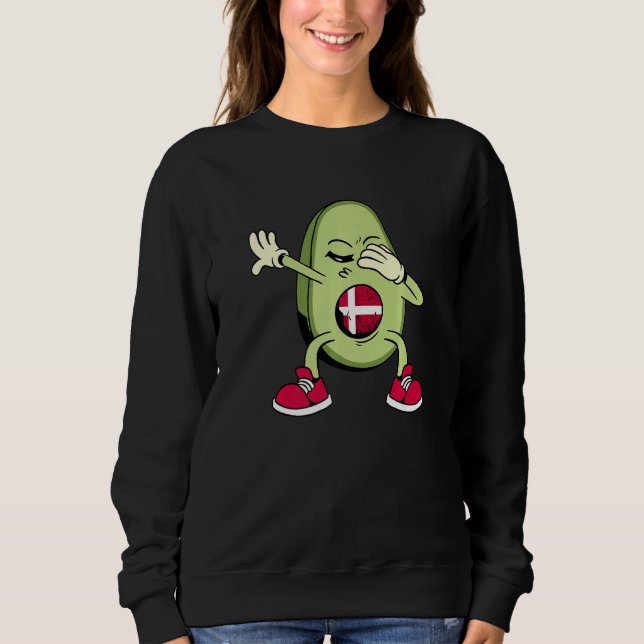 Sudadera Denmark Danish Soccer Team Dabbing Avocado Danish  (Anverso)