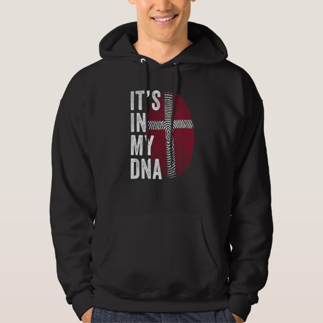 Sudadera Denmark It's In My DNA Cute Danish Fingerprint Fla (Anverso)