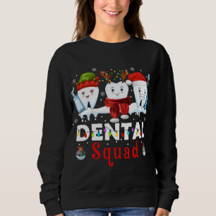 Sudadera Dental Squad Cute Navidades Dientes Dentistas Merr