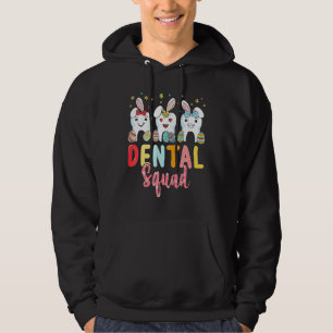 Sudadera Dental Squad Easter Teeth Bunny Dentist Assistant