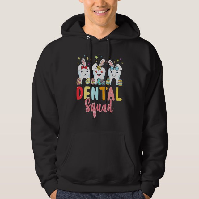Sudadera Dental Squad Easter Teeth Bunny Dentist Assistant (Anverso)