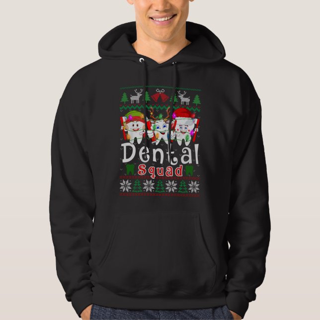 Sudadera Dental Squad Santa Elf Reindeer Dentis Ugly Xmas (Anverso)