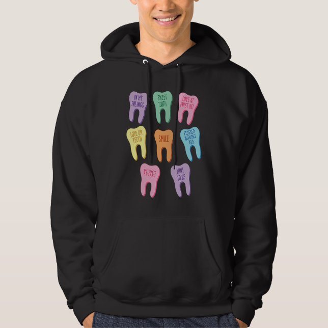Sudadera Dental Squad Teeth Dentist Valentine's Day Dental  (Anverso)