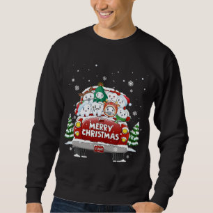 Sudadera Dental Teeth Merry Christmas Red Truck Dentist Chr