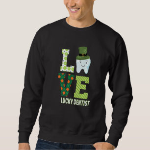 Sudadera Dentista asistente dental, Día de San Patricio Gra